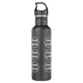 Ihr Logo-Muster auf schwarz Edelstahlflasche (Rückseite)