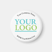 Ihr Logo, Name und Website-Angebot Magnet (Vorne)