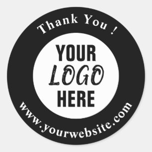 Ihr Logo, Name und Website Promo Klassisch Rund Runder Aufkleber