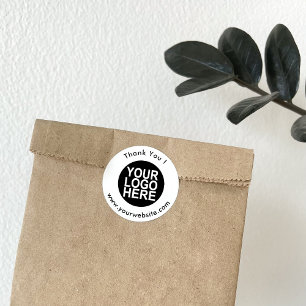Ihr Logo, Name und Website Promo Klassisch Rund Runder Aufkleber