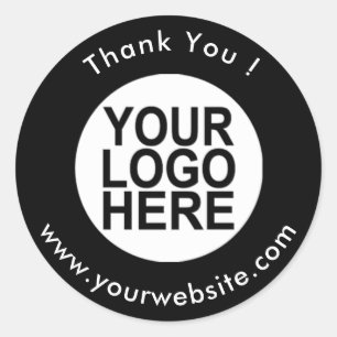 Ihr Logo, Name und Website Promo Klassisch Rund Runder Aufkleber