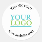 Ihr Logo, Name und Website-Promo VS 6 Runder Aufkleber (Vorderseite)