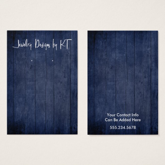 Ihr Logo Navy Rustic Holding Display (Vorne & Hinten)