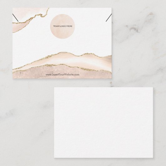 Ihr Logo-Nekklasenkarte-Blush & Gold Groß Visitenkarte (Vorne/Hinten)