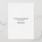 Ihr Logo Niedlich Cat Blue Geschenk Geburtstag Folieneinladung (Rückseite)