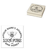 Ihr Logo Niedliche Hummelhonig hausgemacht Gummistempel (Stempel)