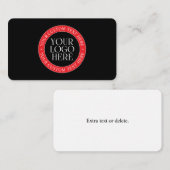 Ihr Logo oder anderes Bild | Schwarz, Rot und Weiß Begleitkarte (Vorne/Hinten)