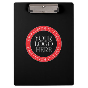 Ihr Logo oder anderes Bild   Schwarz, Rot und Weiß Klemmbrett