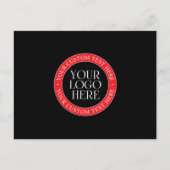 Ihr Logo oder anderes Bild | Schwarz, Rot und Weiß Postkarte (Vorderseite)