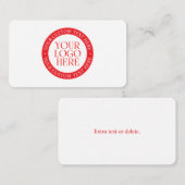 Ihr Logo oder anderes Bild | Weihnachten weiß und Begleitkarte (Vorne/Hinten)