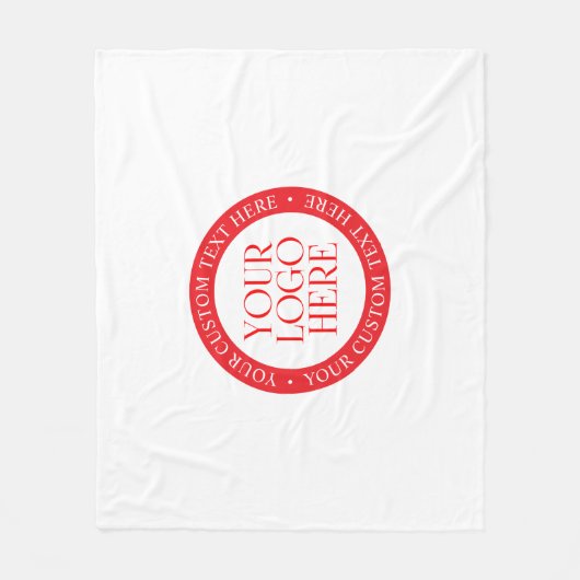 Ihr Logo oder anderes Bild | Weihnachten weiß und  Fleecedecke (Vorderseite)