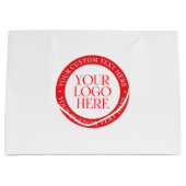 Ihr Logo oder anderes Bild | Weihnachten weiß und  Große Geschenktüte (Vorderseite)