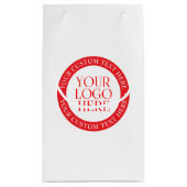 Ihr Logo oder anderes Bild | Weihnachten weiß und  Kleine Geschenktüte (Rückseite)