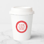 Ihr Logo oder anderes Bild | Weihnachten weiß und Pappbecher (Vorderseite)