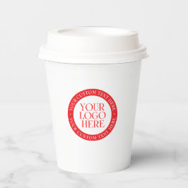 Ihr Logo oder anderes Bild | Weihnachten weiß und  Pappbecher