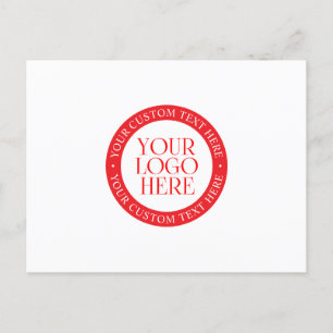 Ihr Logo oder anderes Bild   Weihnachten weiß und  Postkarte