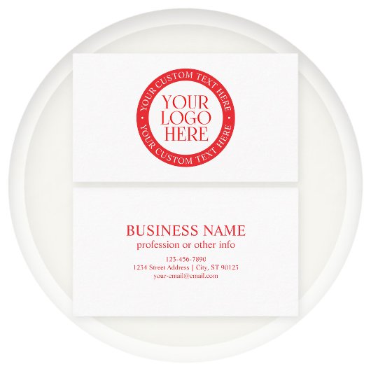 Ihr Logo oder anderes Bild | Weihnachten weiß und Visitenkarte