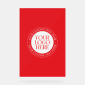 Ihr Logo oder anderes Bild | Weihnachtsrot und Wei Acrylschild (Vorderseite)