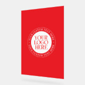 Ihr Logo oder anderes Bild | Weihnachtsrot und Wei Acrylschild (Winkel)