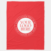 Ihr Logo oder anderes Bild | Weihnachtsrot und Wei Fleecedecke (Vorderseite)