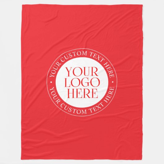 Ihr Logo oder anderes Bild | Weihnachtsrot und Wei Fleecedecke (Vorderseite)