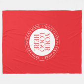 Ihr Logo oder anderes Bild | Weihnachtsrot und Wei Fleecedecke (Vorderseite (Horizontal))