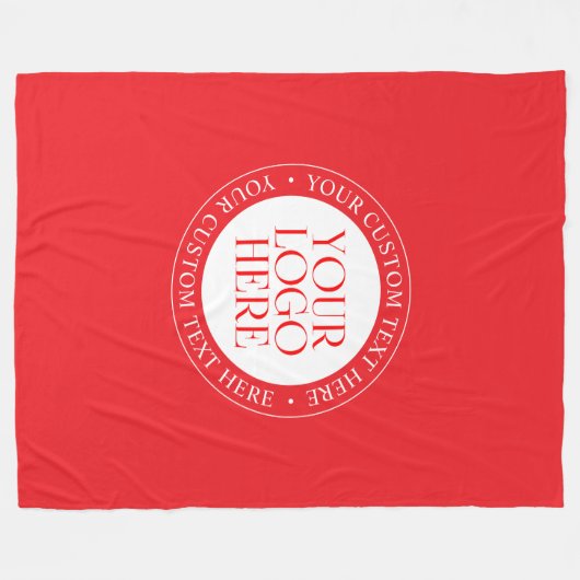 Ihr Logo oder anderes Bild | Weihnachtsrot und Wei Fleecedecke (Vorderseite (Horizontal))