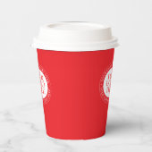 Ihr Logo oder anderes Bild | Weihnachtsrot und Wei Pappbecher (Links)