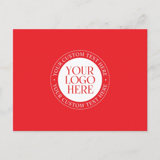 Ihr Logo oder anderes Bild | Weihnachtsrot und Wei Postkarte (Vorderseite)