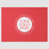 Ihr Logo oder anderes Bild | Weihnachtsrot und Wei Seidenpapier (Vorderseite)