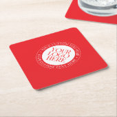 Ihr Logo oder anderes Bild | Weihnachtsrot und Wei Untersetzer (angewinkelt)