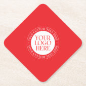 Ihr Logo oder anderes Bild | Weihnachtsrot und Wei Untersetzer (Vorderseite)