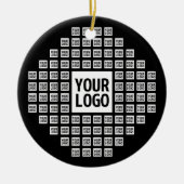 Ihr Logo oder Bild | Einzigartiges modernes Muster Keramik Ornament (Vorne)