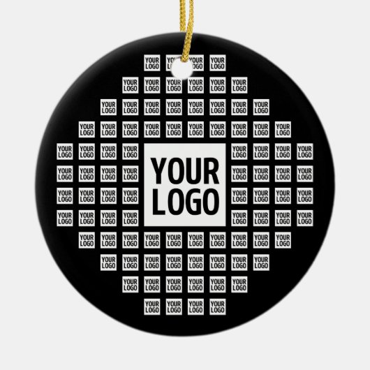 Ihr Logo oder Bild | Einzigartiges modernes Muster Keramik Ornament (Vorne)