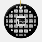 Ihr Logo oder Bild | Einzigartiges modernes Muster Keramik Ornament (Hinten)