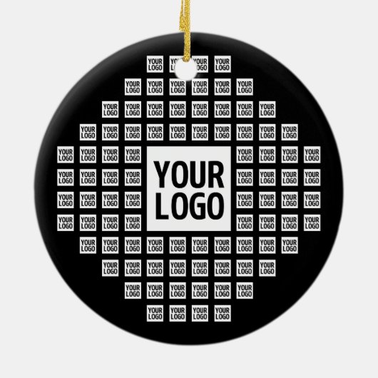 Ihr Logo oder Bild | Einzigartiges modernes Muster Keramik Ornament (Hinten)