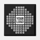 Ihr Logo oder Bild | Einzigartiges modernes Muster Magnet (Vorne)