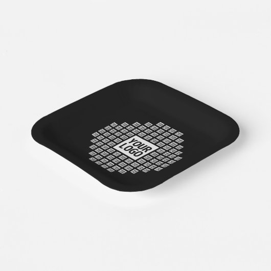 Ihr Logo oder Bild | Einzigartiges modernes Muster Pappteller (Gewinkelt)