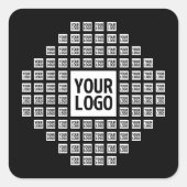 Ihr Logo oder Bild | Einzigartiges modernes Muster Quadratischer Aufkleber (Vorderseite)