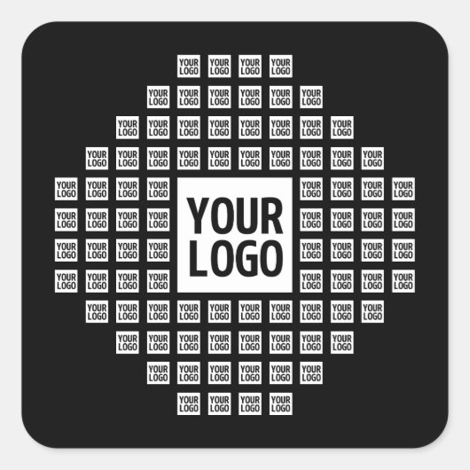 Ihr Logo oder Bild | Einzigartiges modernes Muster Quadratischer Aufkleber (Vorderseite)