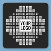 Ihr Logo oder Bild | Einzigartiges modernes Muster Quadratischer Aufkleber
