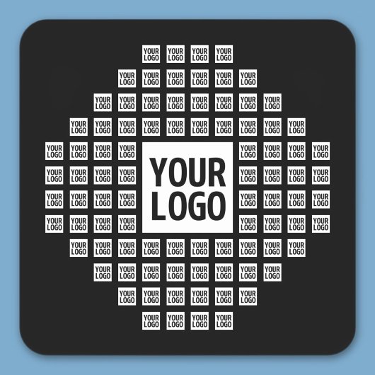 Ihr Logo oder Bild | Einzigartiges modernes Muster Quadratischer Aufkleber