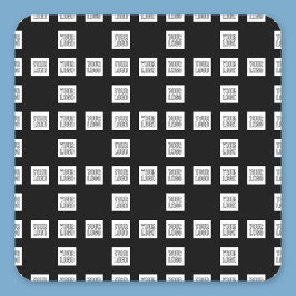 Ihr Logo oder Bild Einzigartiges, sich wiederholen Quadratischer Aufkleber