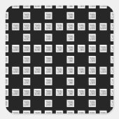 Ihr Logo oder Bild Einzigartiges, sich wiederholen Quadratischer Aufkleber (Vorderseite)