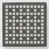 Ihr Logo oder Bild Einzigartiges, sich wiederholen Steinuntersetzer (Vorderseite)