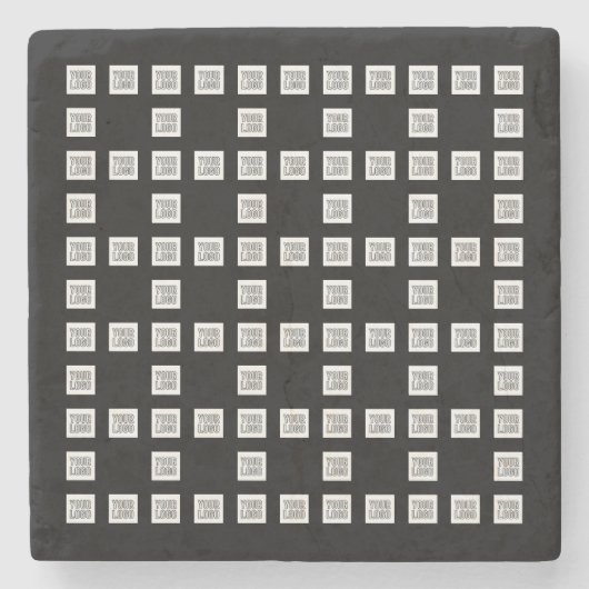 Ihr Logo oder Bild Einzigartiges, sich wiederholen Steinuntersetzer (Vorderseite)