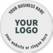 Ihr Logo oder Bild mit fett bearbeitbarem Text tra Aufkleber (Vorderseite)