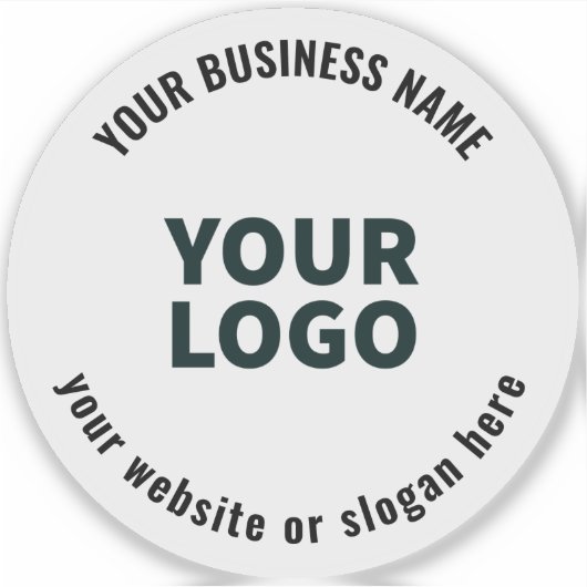 Ihr Logo oder Bild mit fett bearbeitbarem Text tra Aufkleber (Vorderseite)