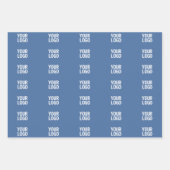 Ihr Logo oder Bild | Muster für vertikale Streifen Geschenkpapier Set (Vorderseite 2)