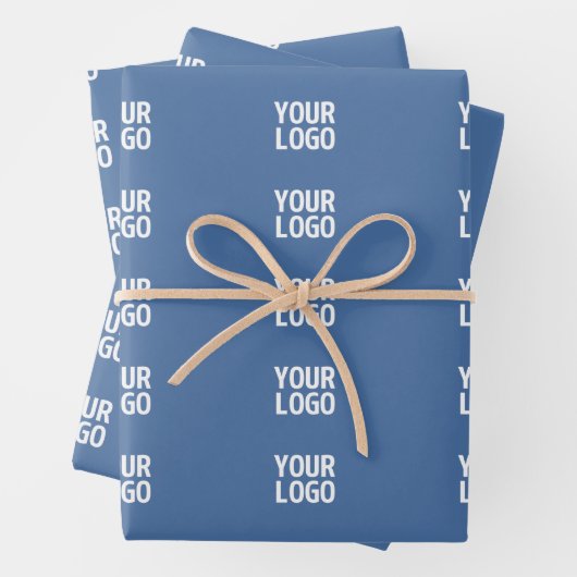 Ihr Logo oder Bild | Muster für vertikale Streifen Geschenkpapier Set (Beispiel)